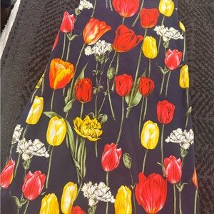 Dolce & Gabbana Navy Dress with Red and Green Floral Design